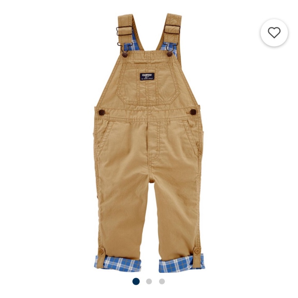 NWOT Toddler Convertible Canvas Overalls Set